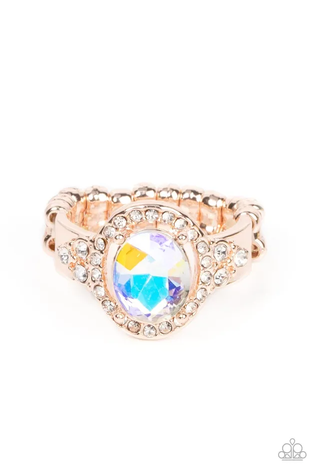 A Finishing Touch Jewelry Rings Paparazzi Dazzling I Dos Rose Gold Ring