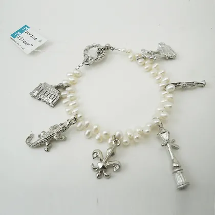 Pewter Graphics New Orleans Charms Bracelet Pewter Graphics Bracelets