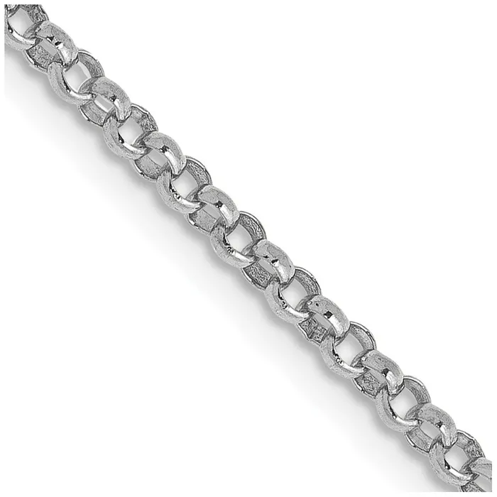 14k White Gold 155mm Rolo Pendant Chain 265 grams Qgold Necklaces