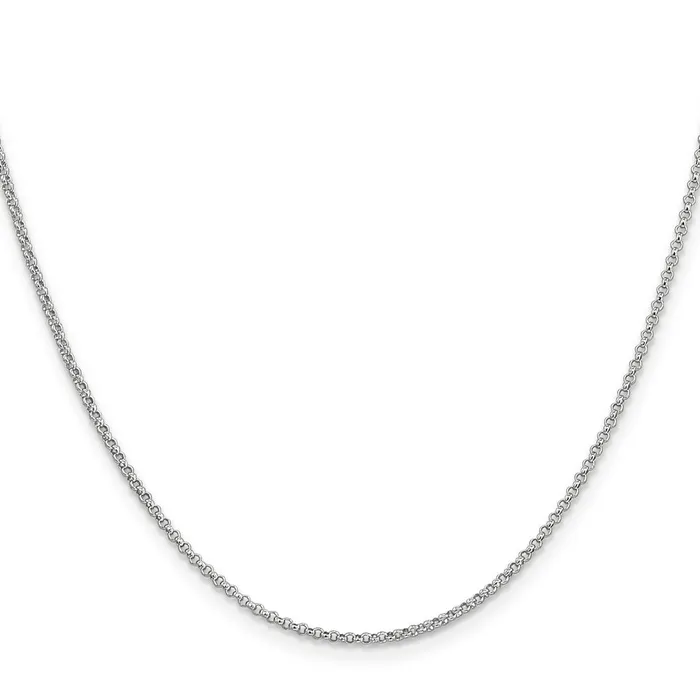 14k White Gold 155mm Rolo Pendant Chain 265 grams Qgold Necklaces 14k White Gold 155mm Rolo Pendant Chain 265 grams Qgold Necklaces