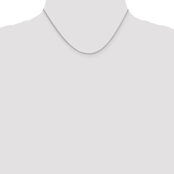 14k White Gold 155mm Rolo Pendant Chain 265 grams Qgold Necklaces 14k White Gold 155mm Rolo Pendant Chain 265 grams Qgold Necklaces