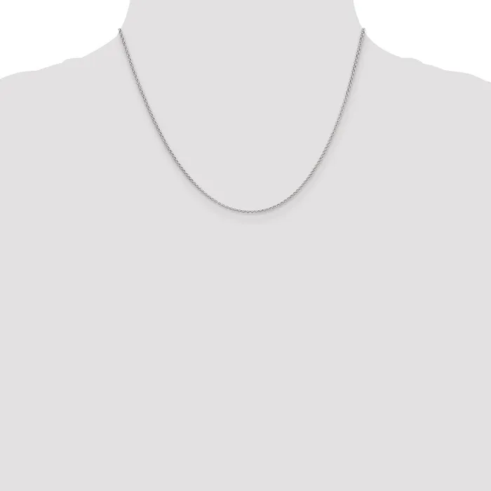 14k White Gold 155mm Rolo Pendant Chain 265 grams Qgold Necklaces 14k White Gold 155mm Rolo Pendant Chain 265 grams Qgold Necklaces