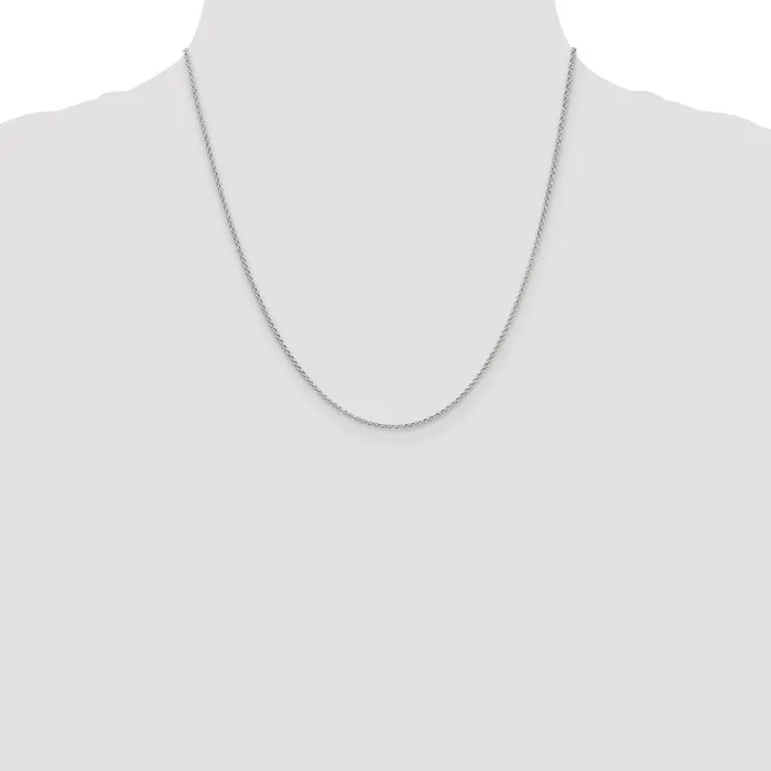 14k White Gold 155mm Rolo Pendant Chain 265 grams Qgold Necklaces 14k White Gold 155mm Rolo Pendant Chain 265 grams Qgold Necklaces