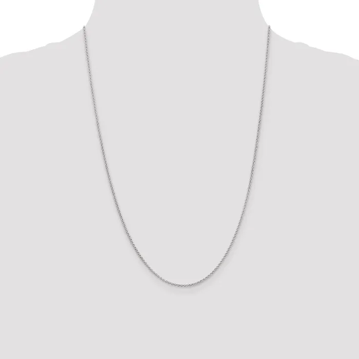 14k White Gold 155mm Rolo Pendant Chain 265 grams Qgold Necklaces 14k White Gold 155mm Rolo Pendant Chain 265 grams Qgold Necklaces