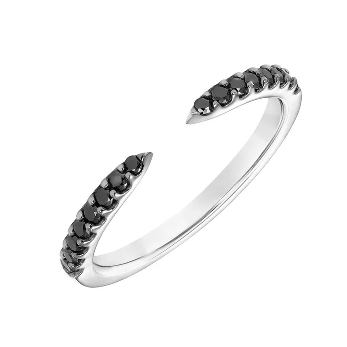 Black Diamond Open Claw Band Frederick Goldman Rings