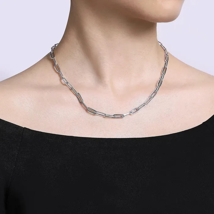 Gabriel Co Sterling Silver Paperclip Chain Gabriel Co Rings