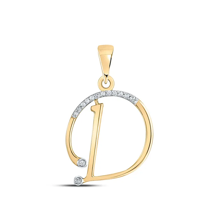 GND Necklaces Gold D Initial Letter Pendant 112 Cttw Round Natural Diamond Womens 12 grams GND Necklaces Gold D Initial Letter Pendant 112 Cttw Round Natural Diamond Womens 12 grams
