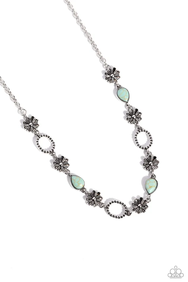 Necklaces Paparazzi Accessories Casablanca Chic Blue Stone Silver Short Necklace Paparazzi Necklaces Paparazzi Accessories Casablanca Chic Blue Stone Silver Short Necklace Paparazzi