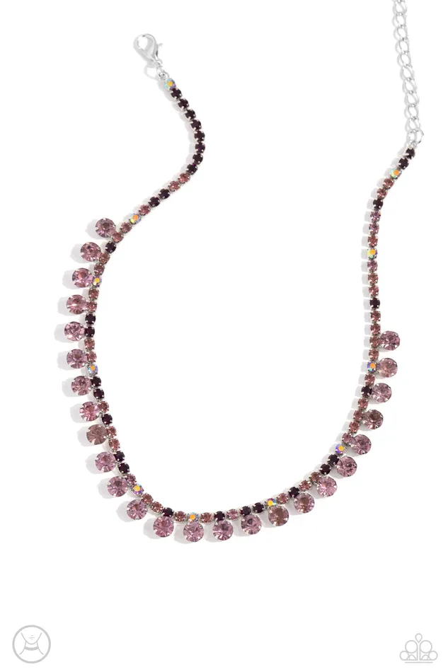 Necklaces Ritzy Rhinestones Purple Iridescent Rhinestone Choker Necklace Paparazzi Paparazzi Accessories Necklaces Ritzy Rhinestones Purple Iridescent Rhinestone Choker Necklace Paparazzi Paparazzi Accessories