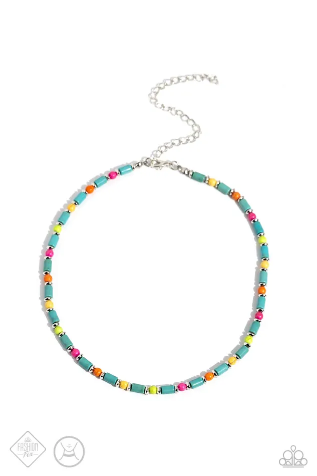 Paparazzi Accessories Arid Ambiance Blue Turquoise Silver and Colorful Bead Choker Necklace Paparazzi Fashion Fix February 2024 Necklaces Paparazzi Accessories Arid Ambiance Blue Turquoise Silver and Colorful Bead Choker Necklace Paparazzi Fashion Fix February 2024 Necklaces
