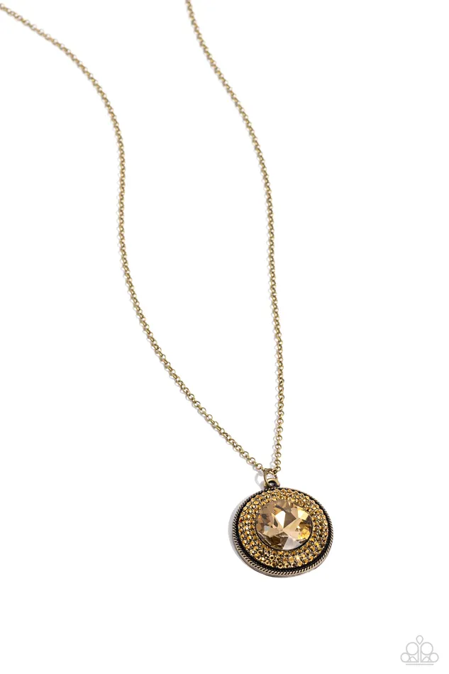Paparazzi Accessories Demanding Director Brass Aurum Gem Long Necklace Paparazzi Necklaces Paparazzi Accessories Demanding Director Brass Aurum Gem Long Necklace Paparazzi Necklaces