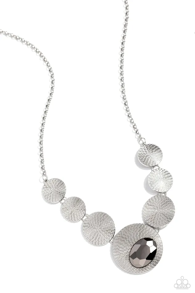 Paparazzi Accessories Necklaces EDGY or Not Silver Hematite Gem Short Necklace Paparazzi Paparazzi Accessories Necklaces EDGY or Not Silver Hematite Gem Short Necklace Paparazzi