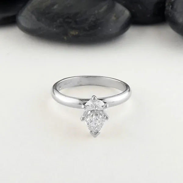 Pear Cut Diamond Ring Walker Metalsmiths Rings