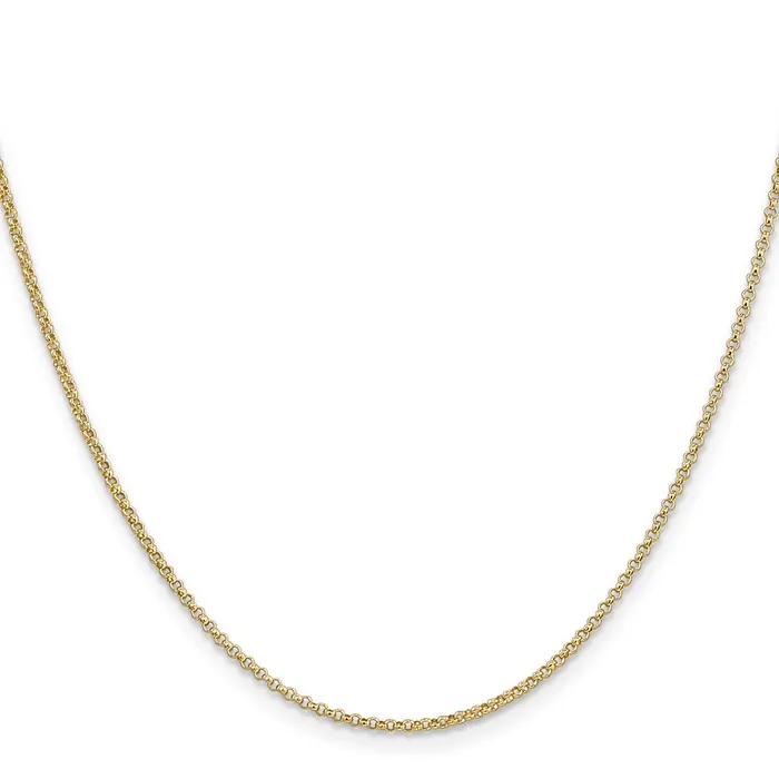 Qgold Necklaces 14k 155mm Rolo Pendant Chain 272 grams Qgold Necklaces 14k 155mm Rolo Pendant Chain 272 grams