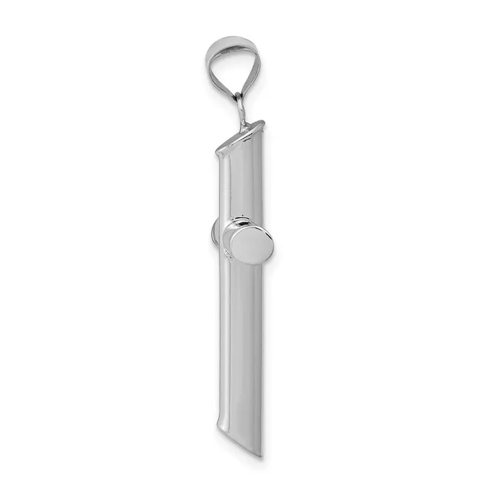 Qgold Necklaces 14k White Gold 175 mm Polished Tube Cross Pendant 156 grams Qgold Necklaces 14k White Gold 175 mm Polished Tube Cross Pendant 156 grams