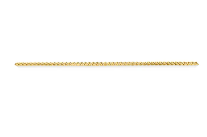 Quality Gold Inc GoldPlated Sterling Silver Spiga Chain 150mm Rings