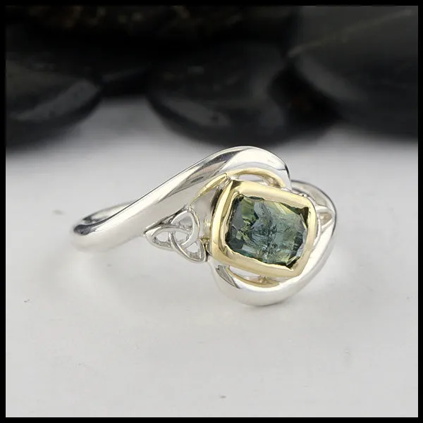 Rings Walker Metalsmiths Celtic Jewelry Rose Cut Green Tourmaline Ring
