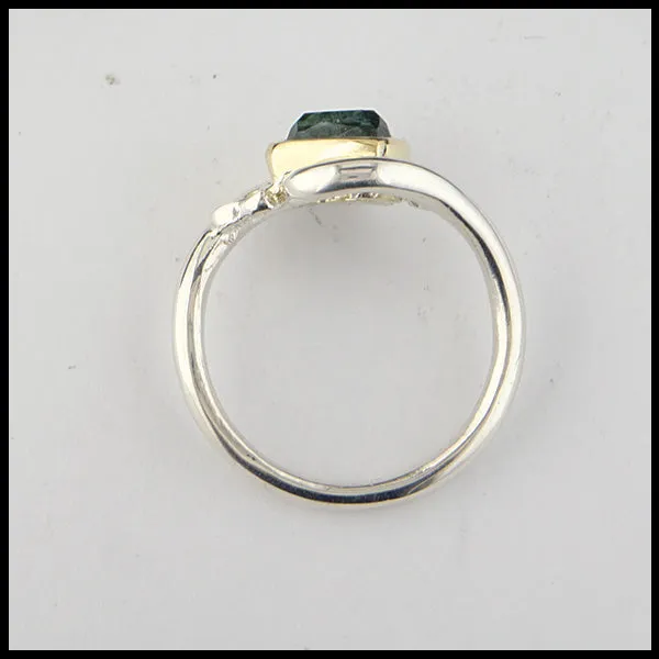 Rings Walker Metalsmiths Celtic Jewelry Rose Cut Green Tourmaline Ring