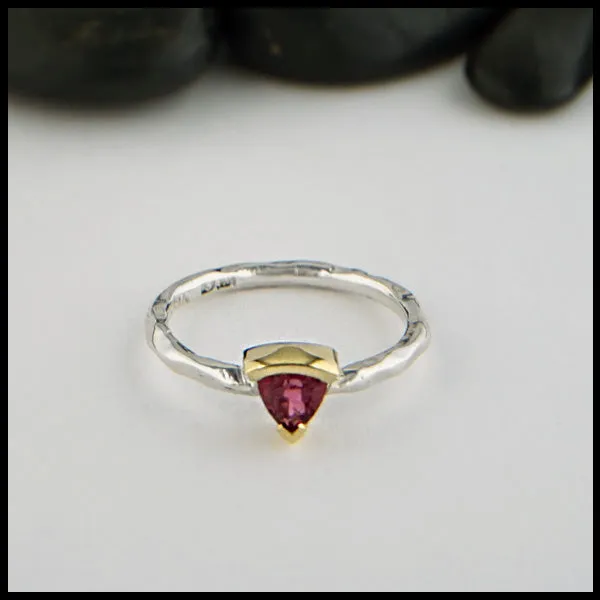 Walker Metalsmiths Rings Raspberry Tourmaline Rustic Ring